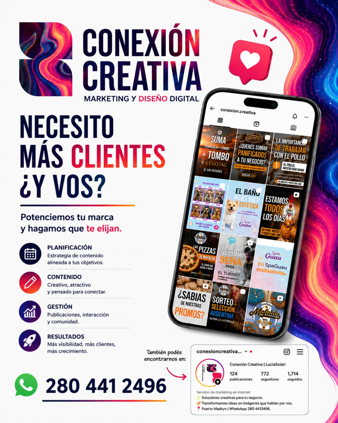 Campaña de captación de clientes de Conexión Creativa